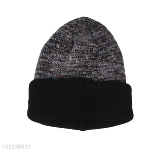 China imports women men winter hat cuffed beanie knitted skull cap