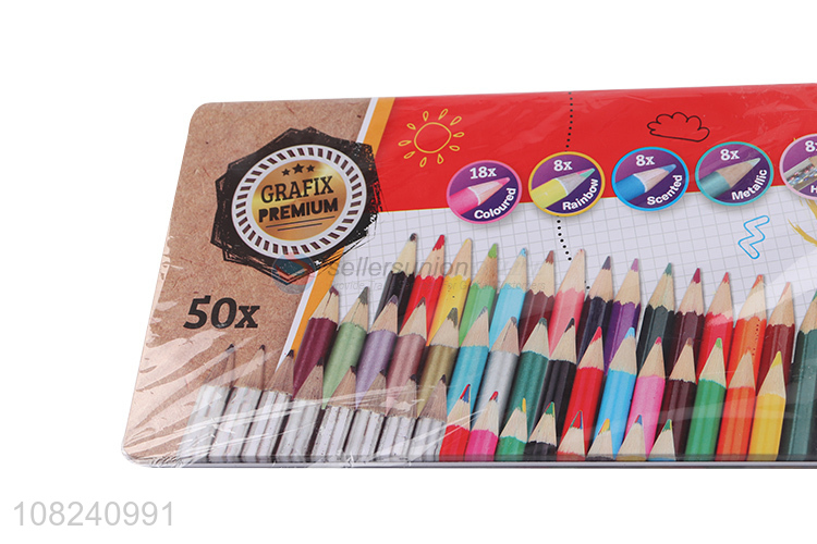 Best Selling 50 Pieces Kids Colour Pencils Set