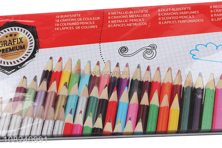 Best Selling 50 Pieces Kids Colour Pencils Set