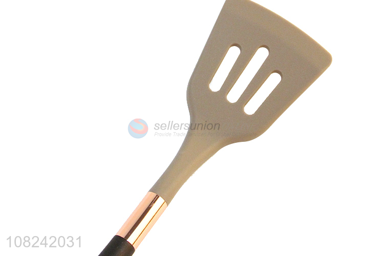 Wholesale price nylon handle silicone slotted spatula