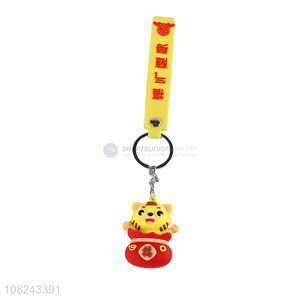 Hot selling kawaii 3D soft pvc cartoon key chain keychain keyring