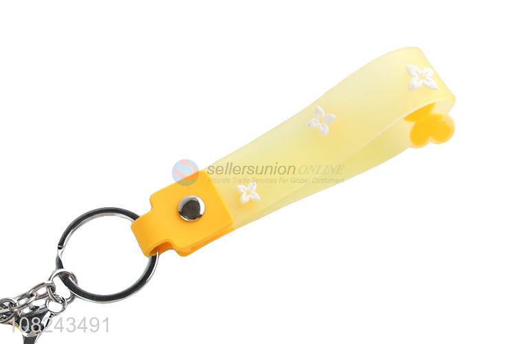 Wholesale cartoon animal keychain keyring soft pvc key chain pendant