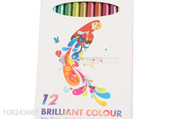 Good Sale 12 Pieces Metallic Colored Pencil Colour Pencil