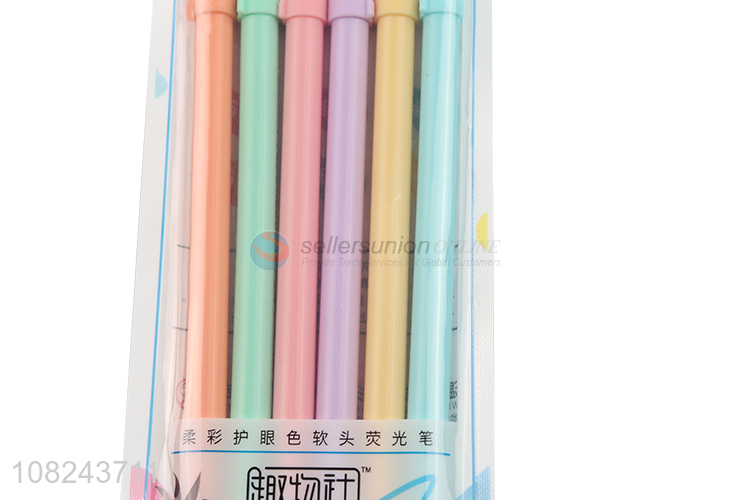 Custom 6 Color Highlighter Cheap Fluorescent Pen