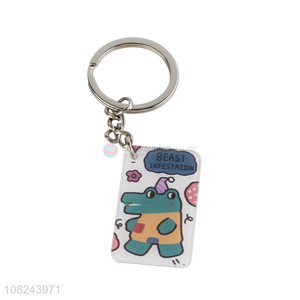 Online wholesale cartoon pattern portable alloy keychain