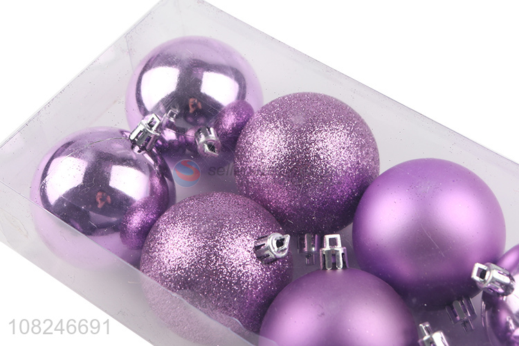 Fashion products purple hanging christmas ball for xmas tree