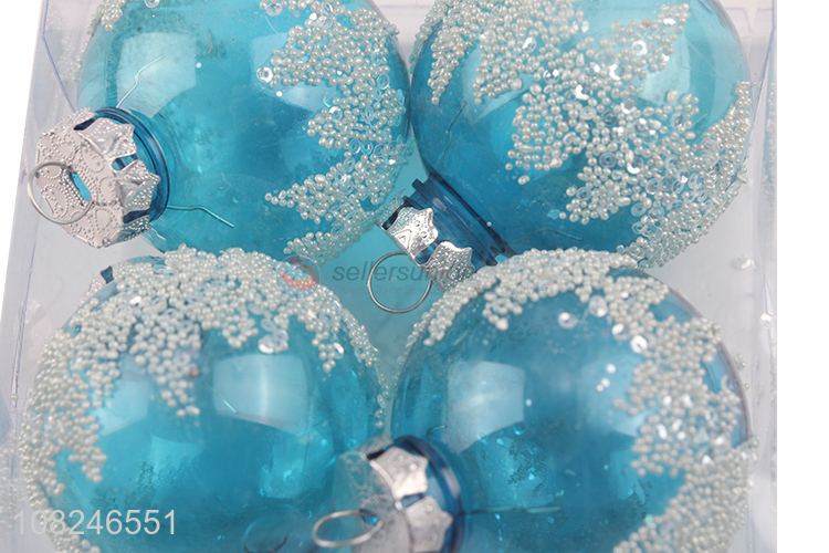 Good quality 4pieces christmas ball for hanging ornaments