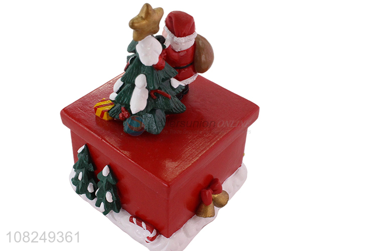 Top products christmas style resin crafts resin storage box