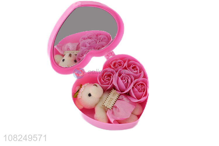 Good selling heart shape gifts set girls Valentine's Day wholesale