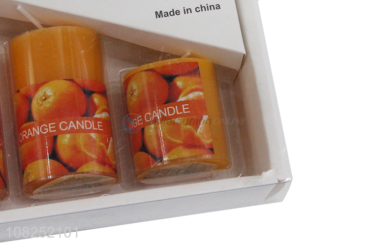 New arrival orange scented candle household party candle set