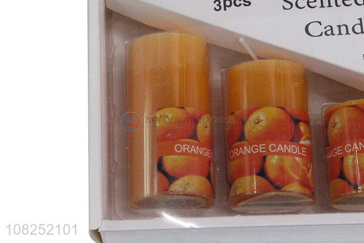 New arrival orange scented candle household party candle set