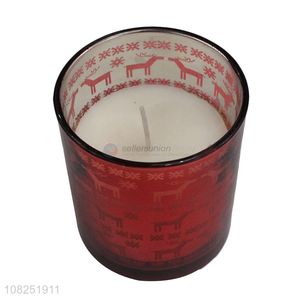 Yiwu wholesale glass wax household christmas scented candle