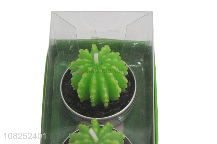 Hot sale simulation cactus candle 3pc scented candle set