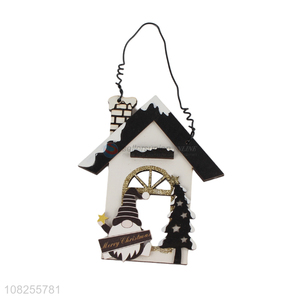 Hot selling <em>wooden</em> house slice Christmas decoration wall art <em>craft</em>