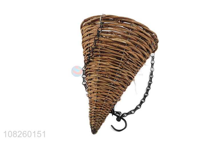 Wholesale indoor outdoor rattan hanging basket seagrass hanging planter