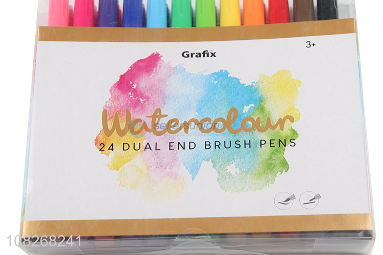 Fashion Double End Watercolor Pen Washable Water Color Pen Set