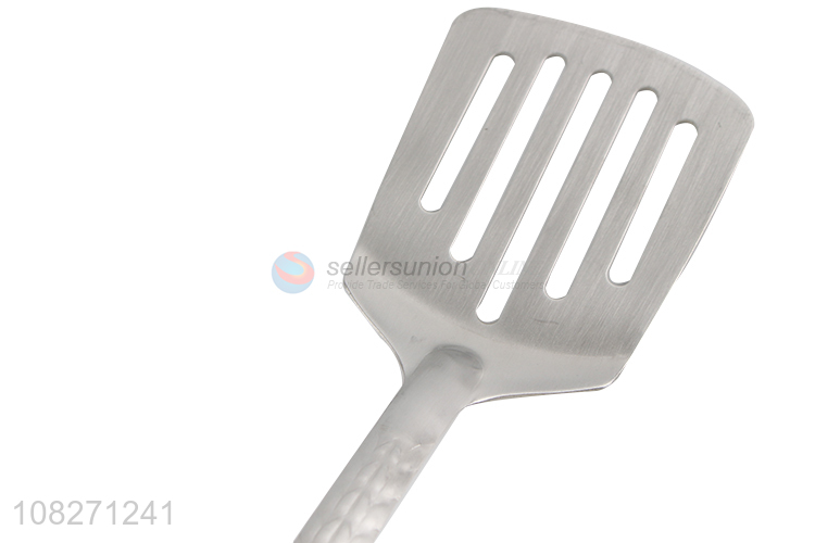 High quality silver stainless steel slotted spatula