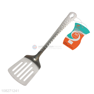 High quality silver stainless steel slotted spatula