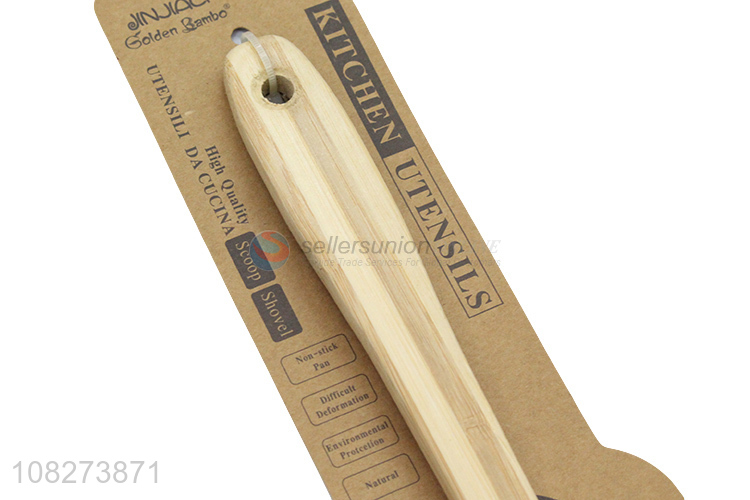 Wholesale eco-friendly bamboo slotted spatula slotted turner cooking tool