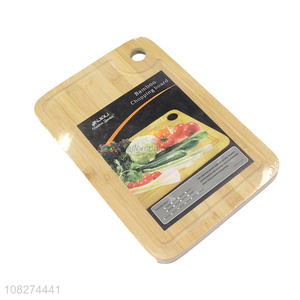 Factory supply organic knife-friendly natural bamboo chopping board