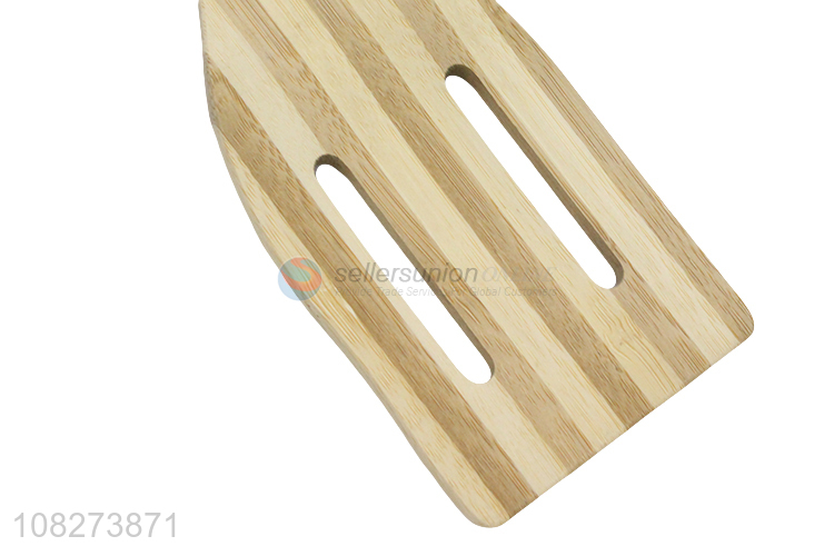 Wholesale eco-friendly bamboo slotted spatula slotted turner cooking tool