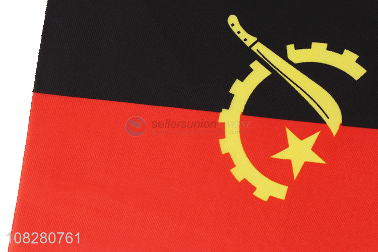 Chinese supplier decorated holding flag Angola country national flag