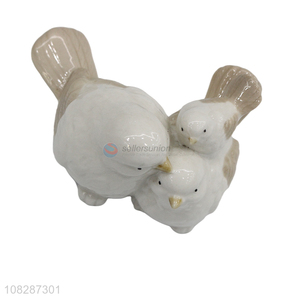 Hot products ceramic bird statues cute ceramic bird sculptures