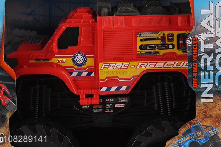 Wholesale 1:16 scale free wheeling off road fire truck car model toy