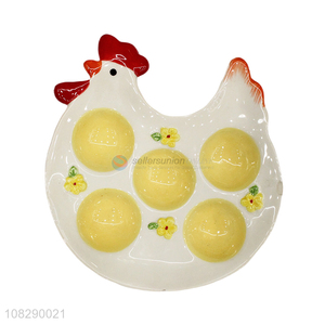 Factory wholesale ceramic egg tray home kitchen supplies