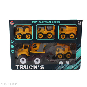 Custom Inertial Engineering Truck With 4 Small Engineering Trucks Set