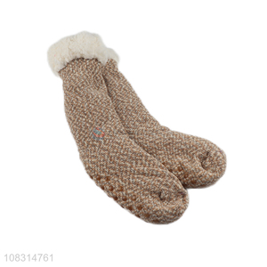 Yiwu wholesale simple floor socks winter thermal socks