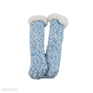 Online wholesale ladies lamb fleece socks home floor stockings