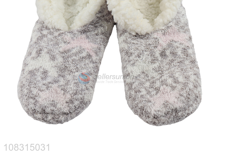 Good quality cute thicken fleece socks home floor socks