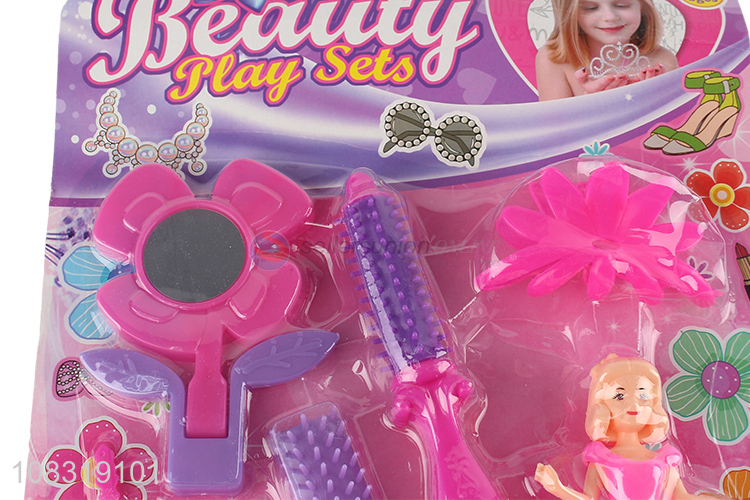 High Quality Plastic Hairdressing Tool Girls Beauty Play Set Toy