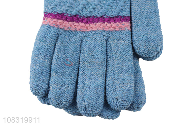 Wholesale women winter gloves strechy full finger mittens