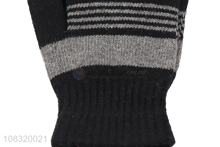 Wholesale men winter gloves outdoor knitted sport gloves