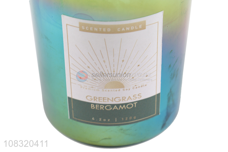 Low price bergamot scented candle home bedroom glass wax