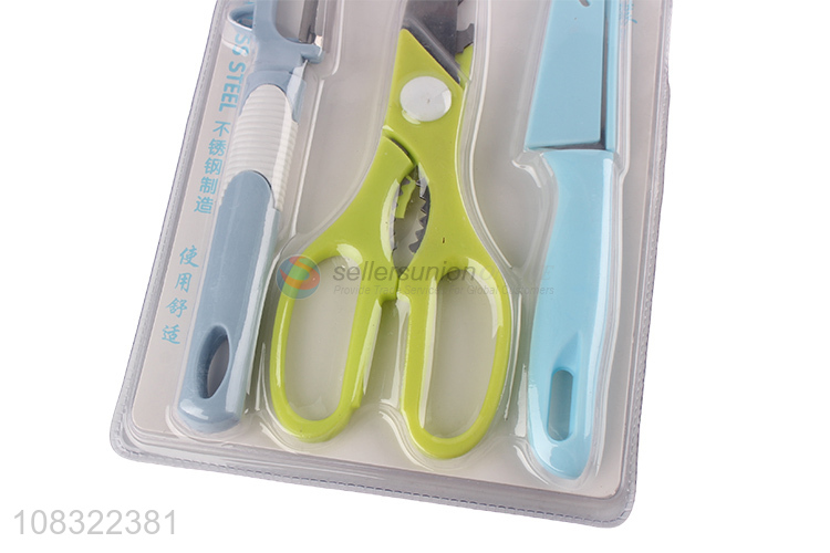 Best quality durable kitchen scissors fruit tools set for sale