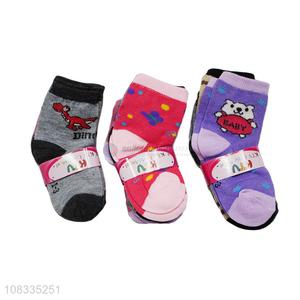 Yiwu wholesale colourful cartoon soft cotton baby socks