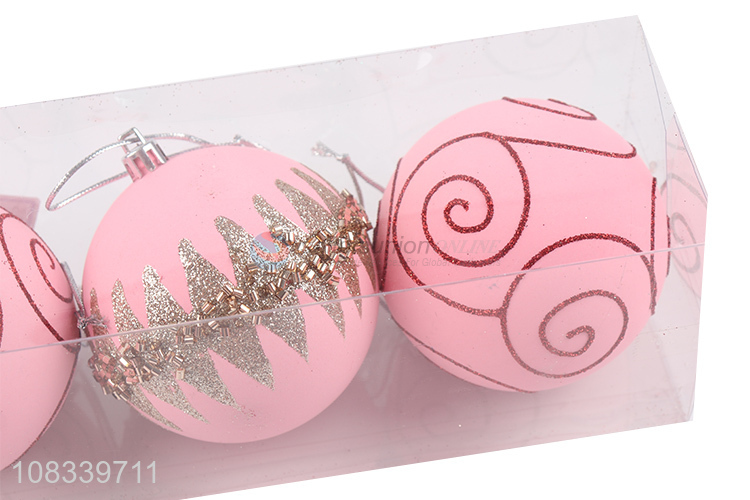 Fashion Pink Christmas Ball Christmas Hanging Ornaments