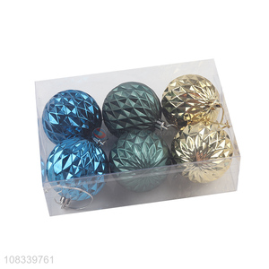 Unique Design 6 Pieces Plastic Christmas Ball For Sale