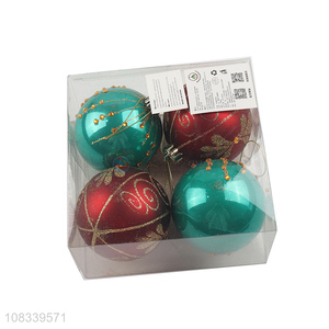 Latest 4 Pieces Colorful Christmas Ball Christmas Hanging Ornament