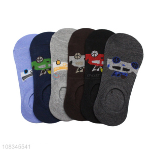 Factory price printed ankle socks boys kids boat socks