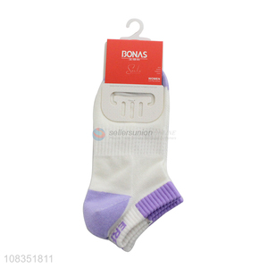 Custom non-slip boat socks cotton no show socks for women girls