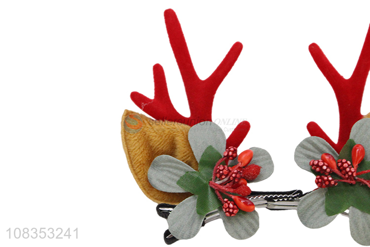 Good Sale Christmas Hairpins Elk Antler Hair Clip