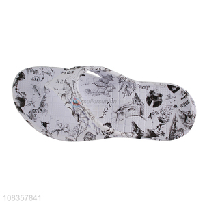 High quality fashion graffiti printed slippers for ladies