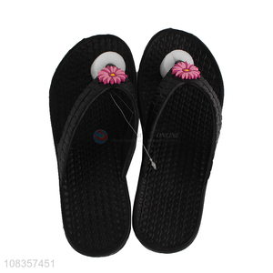 Low price wholesale black simple flip flops home slippers