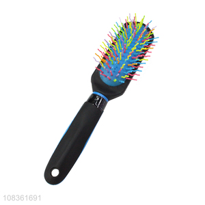 Good selling colourful pins massage hair comb brush for women