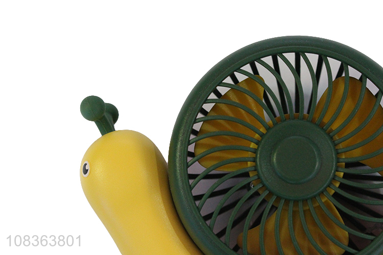 Factory supply cute snail shape folding fan rechargeable handheld fan