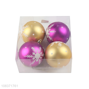 Good quality 4 pieces hanging ornaments Christmas decorations Christmas balls